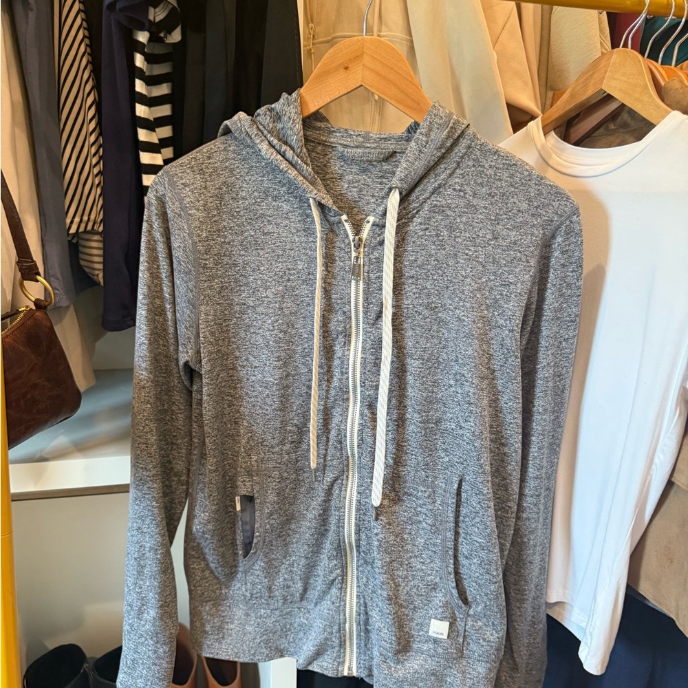 Vuori Gray Zip-Up Hoodie